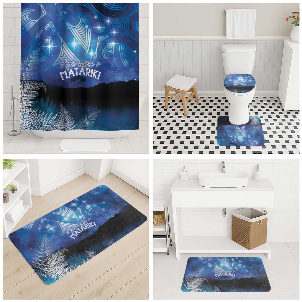 NZ Maori Matariki Scenery Bathroom Set Galaxy Sky LT7 - Polynesian Pride