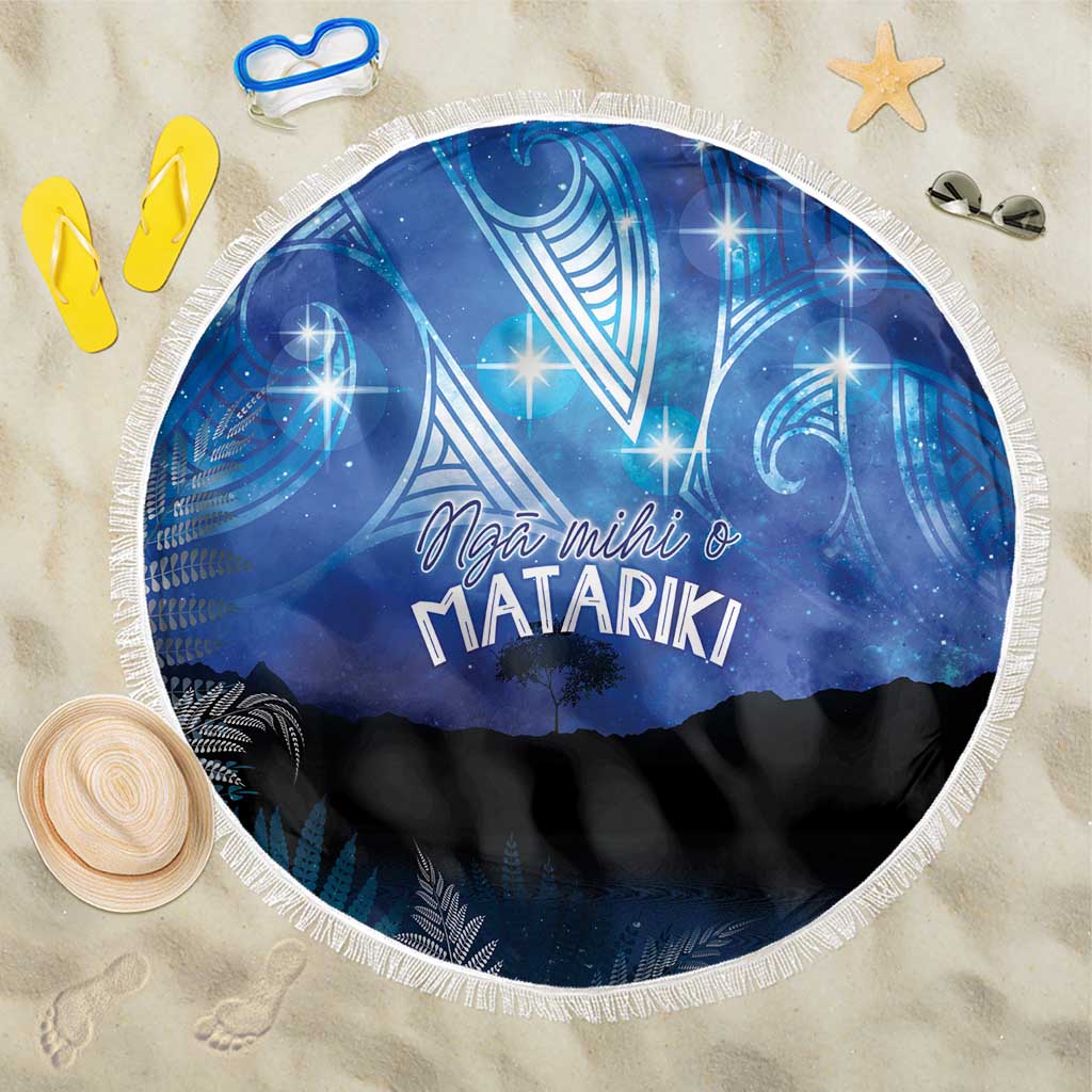 NZ Maori Matariki Scenery Beach Blanket Galaxy Sky LT7 One Size 150cm Galaxy - Polynesian Pride