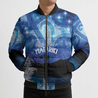 NZ Maori Matariki Scenery Bomber Puffer Jacket Galaxy Sky LT7 - Polynesian Pride