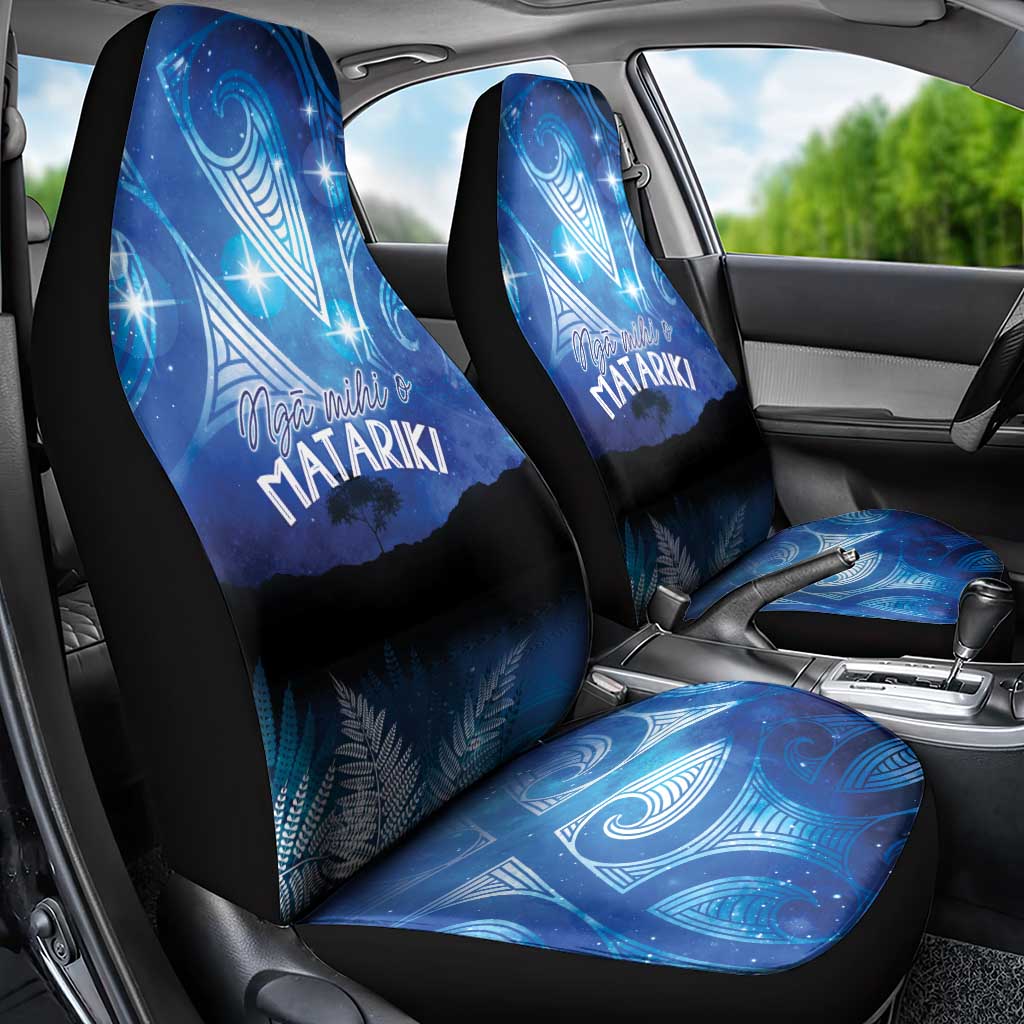 NZ Maori Matariki Scenery Car Seat Cover Galaxy Sky LT7 - Polynesian Pride