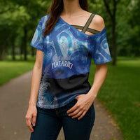 NZ Maori Matariki Scenery Cross Shoulder Shirt Galaxy Sky LT7 - Polynesian Pride