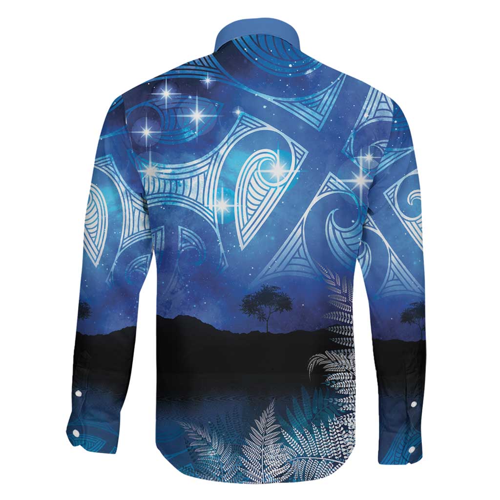 NZ Maori Matariki Scenery Family Matching Long Sleeve Bodycon Dress and Hawaiian Shirt Galaxy Sky