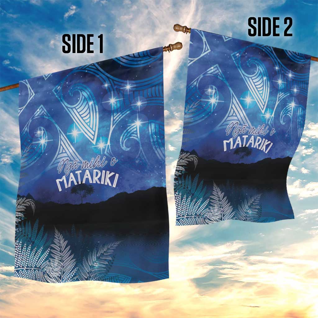 NZ Maori Matariki Scenery Garden Flag Galaxy Sky