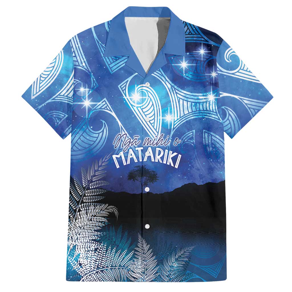 NZ Maori Matariki Scenery Hawaiian Shirt Galaxy Sky