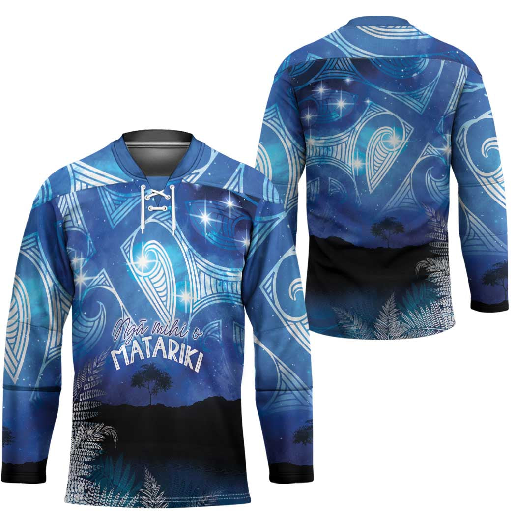 NZ Maori Matariki Scenery Hockey Jersey Galaxy Sky LT7 - Polynesian Pride
