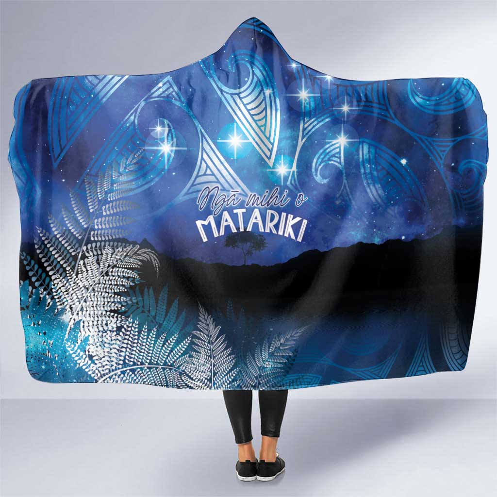 NZ Maori Matariki Scenery Hooded Blanket Galaxy Sky LT7 One Size Galaxy - Polynesian Pride