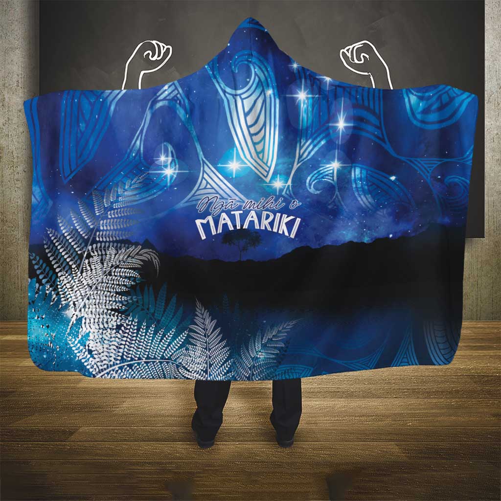 NZ Maori Matariki Scenery Hooded Blanket Galaxy Sky LT7 - Polynesian Pride