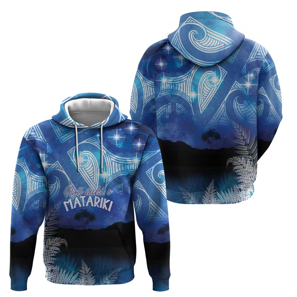 NZ Maori Matariki Scenery Hoodie Galaxy Sky LT7 - Polynesian Pride