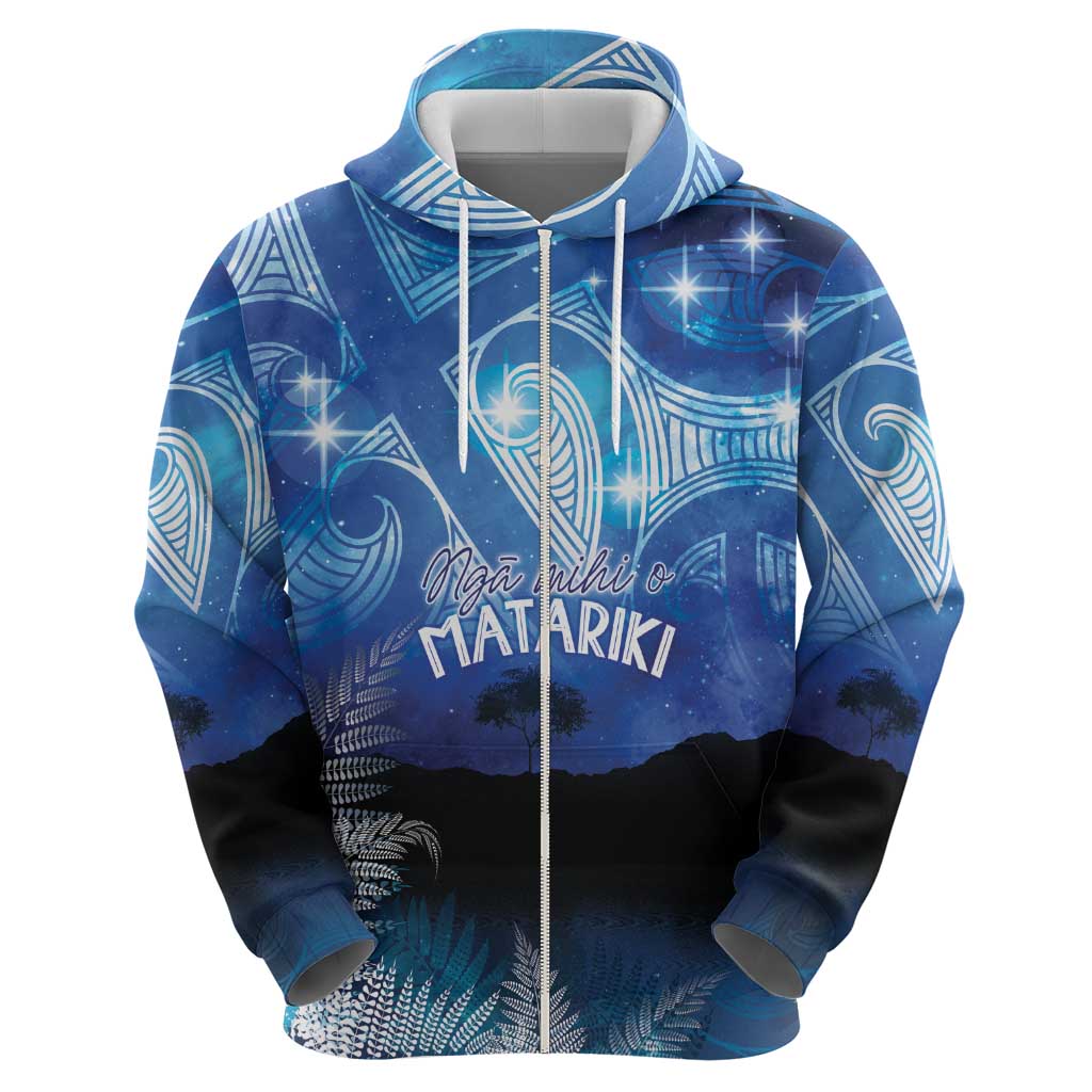 NZ Maori Matariki Scenery Hoodie Galaxy Sky LT7 - Polynesian Pride