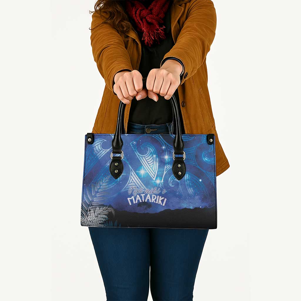 NZ Maori Matariki Scenery Leather Bag Galaxy Sky LT7 - Polynesian Pride