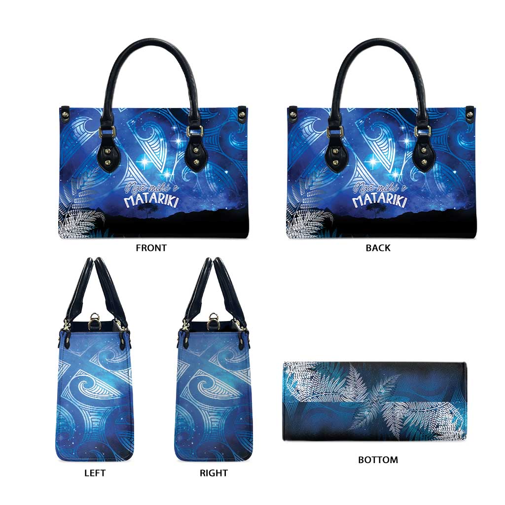 NZ Maori Matariki Scenery Leather Bag Galaxy Sky LT7 - Polynesian Pride