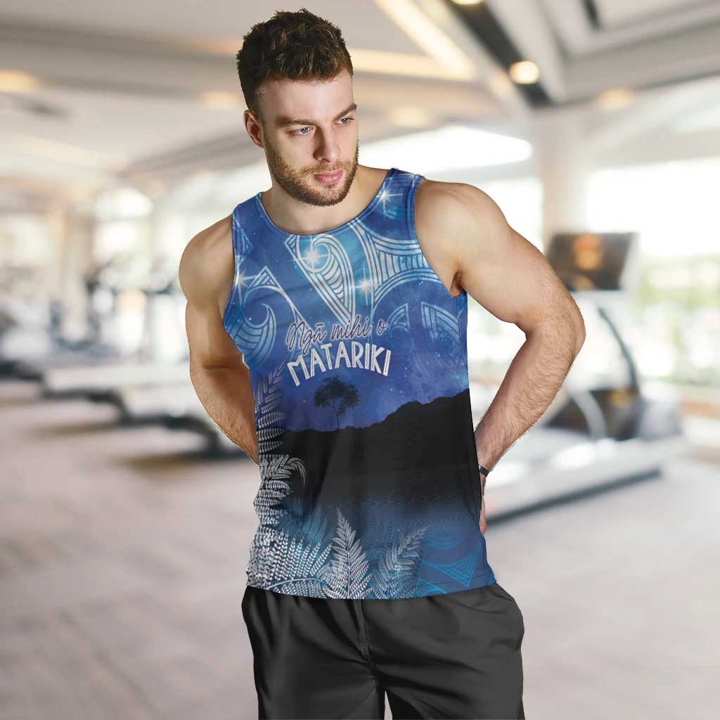 NZ Maori Matariki Scenery Men Tank Top Galaxy Sky LT7 Galaxy - Polynesian Pride
