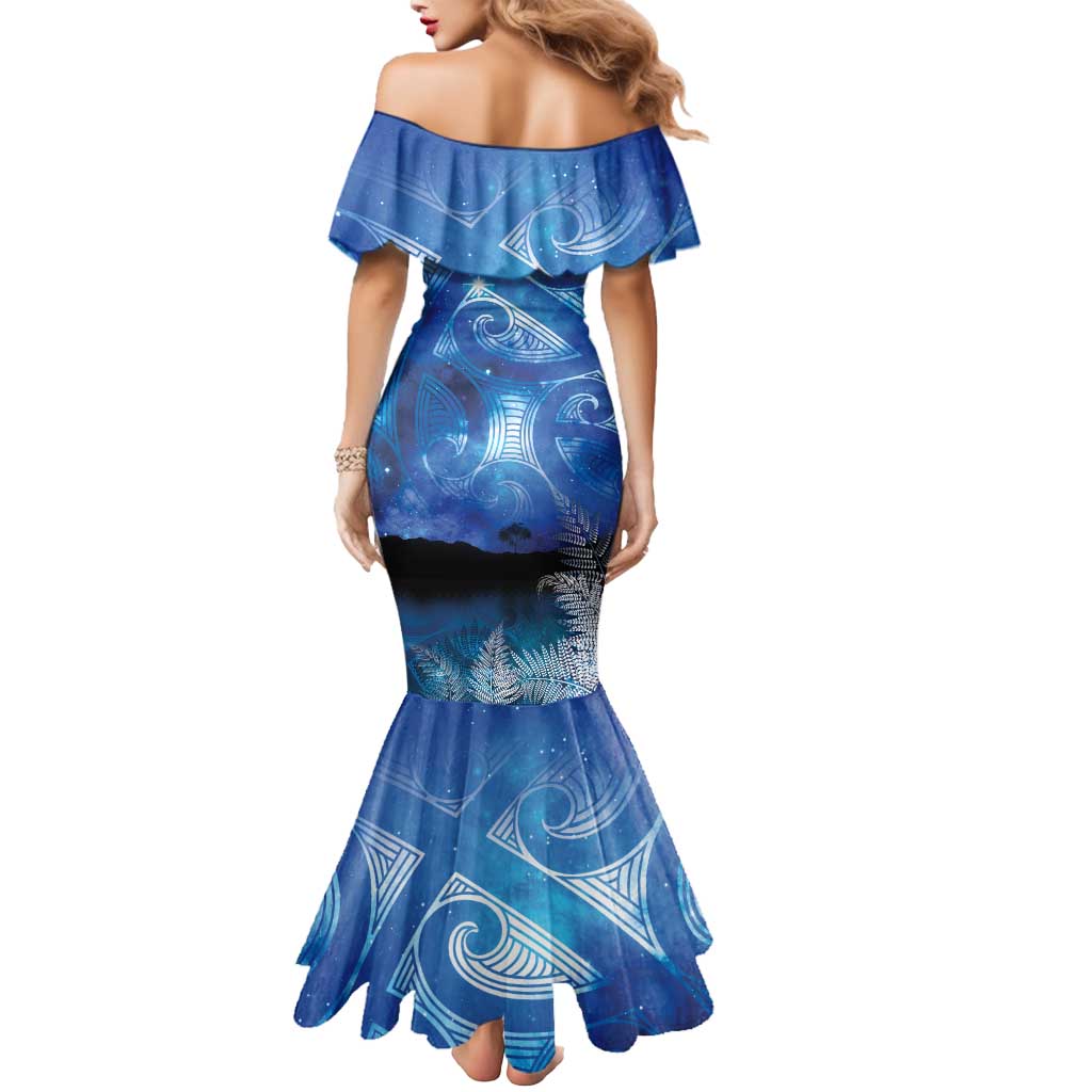 NZ Maori Matariki Scenery Mermaid Dress Galaxy Sky LT7 - Polynesian Pride