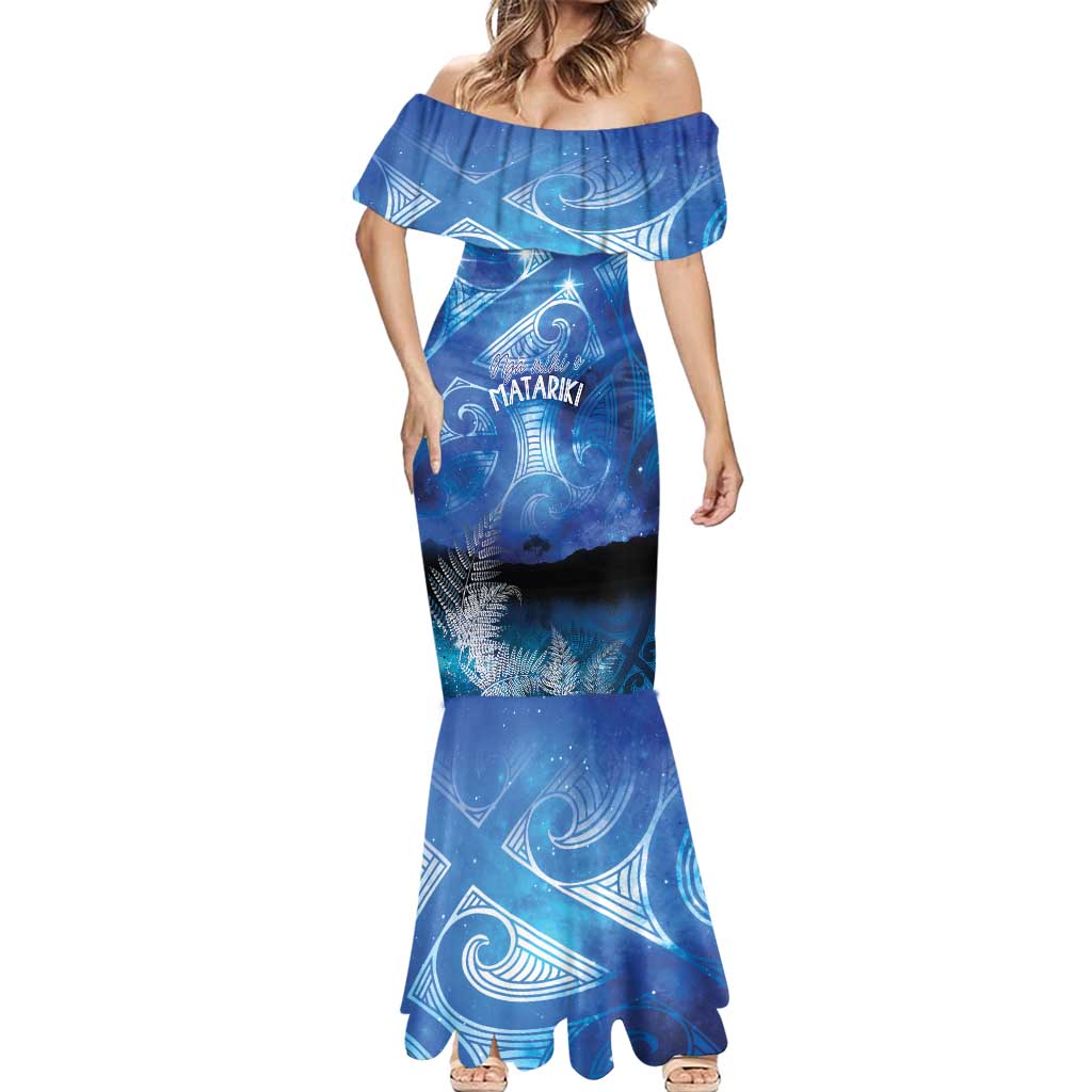 NZ Maori Matariki Scenery Mermaid Dress Galaxy Sky LT7 - Polynesian Pride