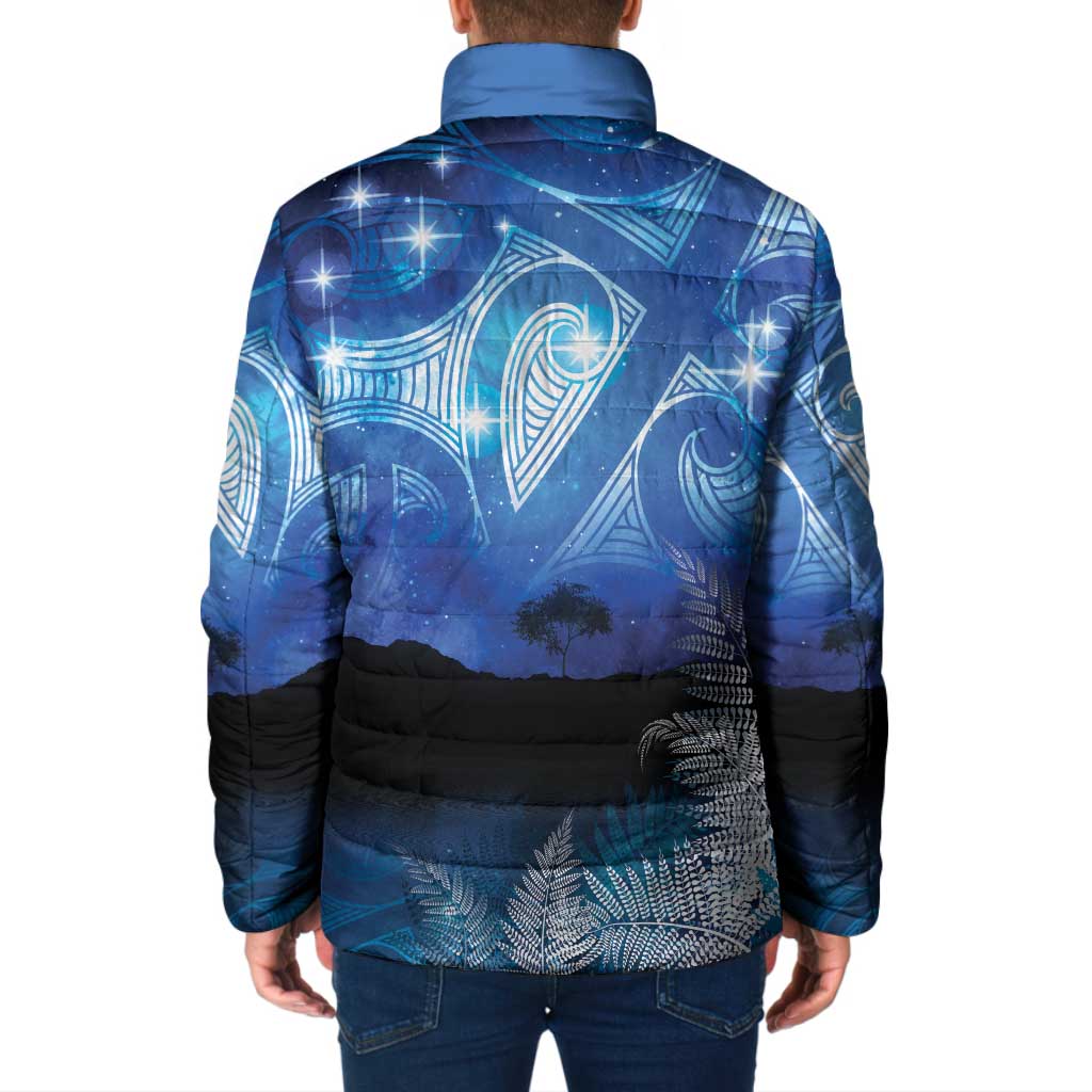 NZ Maori Matariki Scenery Padded Jacket Galaxy Sky LT7 - Polynesian Pride