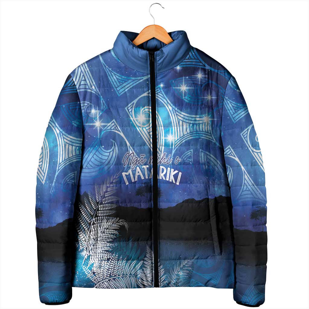 NZ Maori Matariki Scenery Padded Jacket Galaxy Sky LT7 - Polynesian Pride