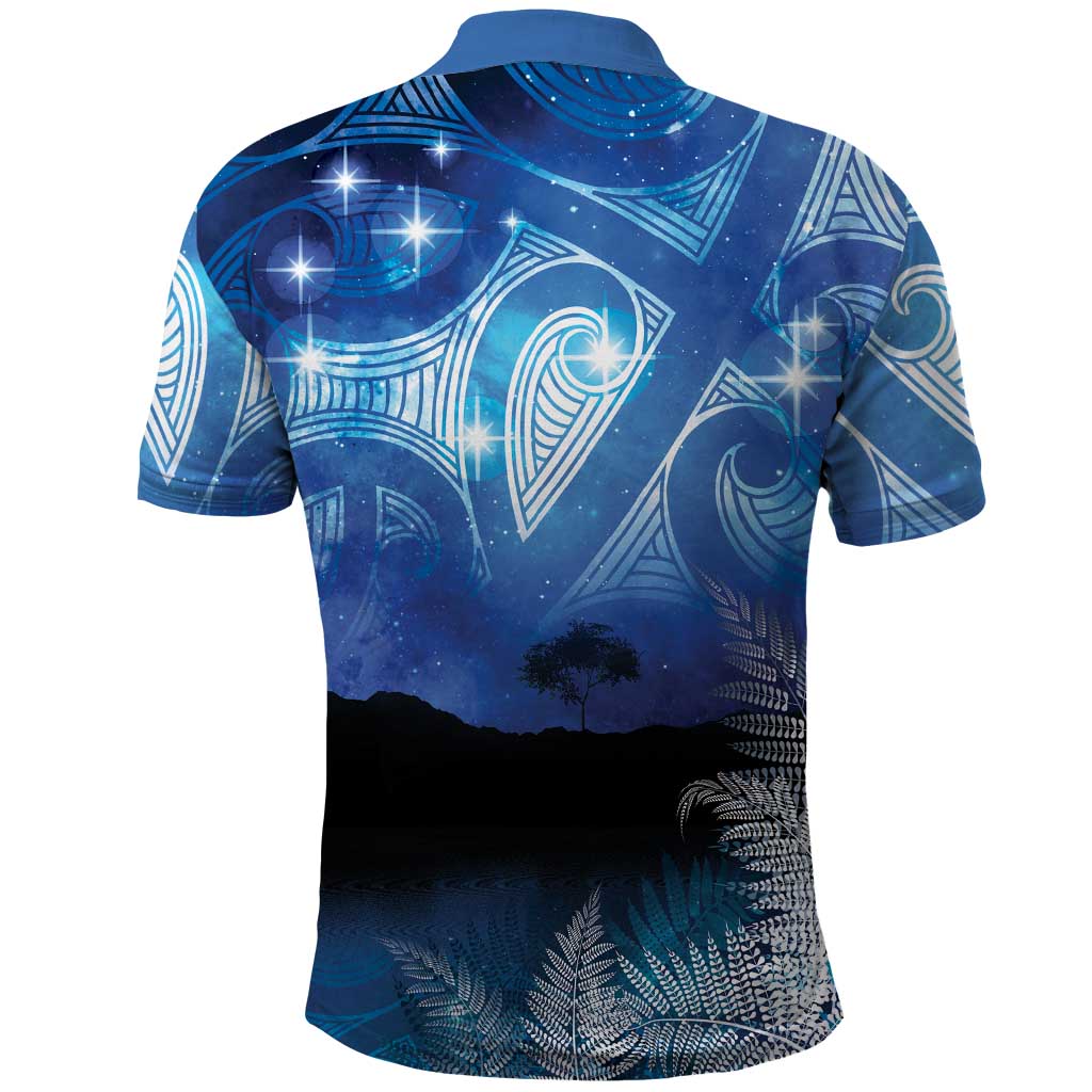 NZ Maori Matariki Scenery Polo Shirt Galaxy Sky LT7 - Polynesian Pride