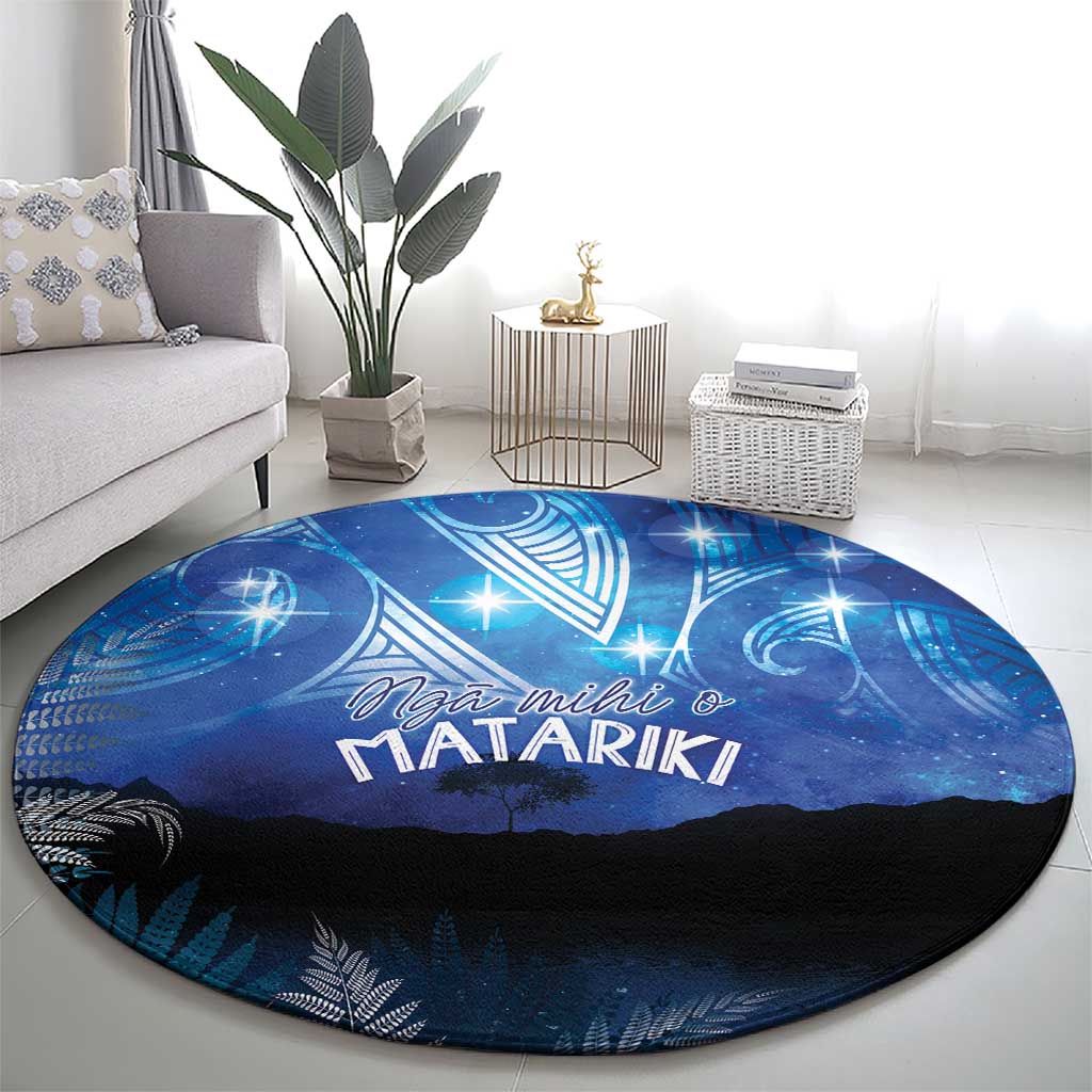 NZ Maori Matariki Scenery Round Carpet Galaxy Sky LT7 - Polynesian Pride