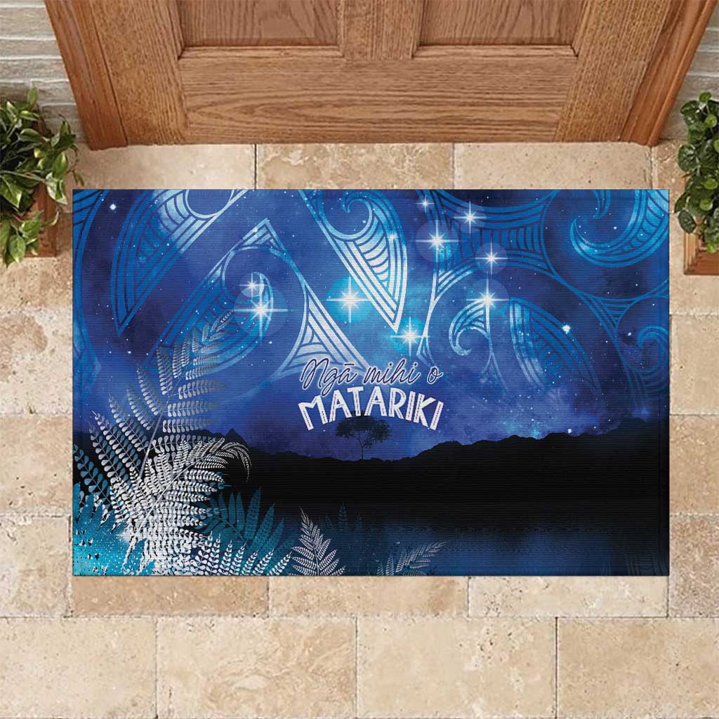 NZ Maori Matariki Scenery Rubber Doormat Galaxy Sky LT7 Galaxy - Polynesian Pride