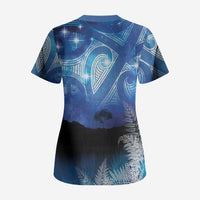 NZ Maori Matariki Scenery Scrub Top Galaxy Sky LT7 - Polynesian Pride