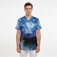 NZ Maori Matariki Scenery Scrub Top Galaxy Sky LT7 - Polynesian Pride