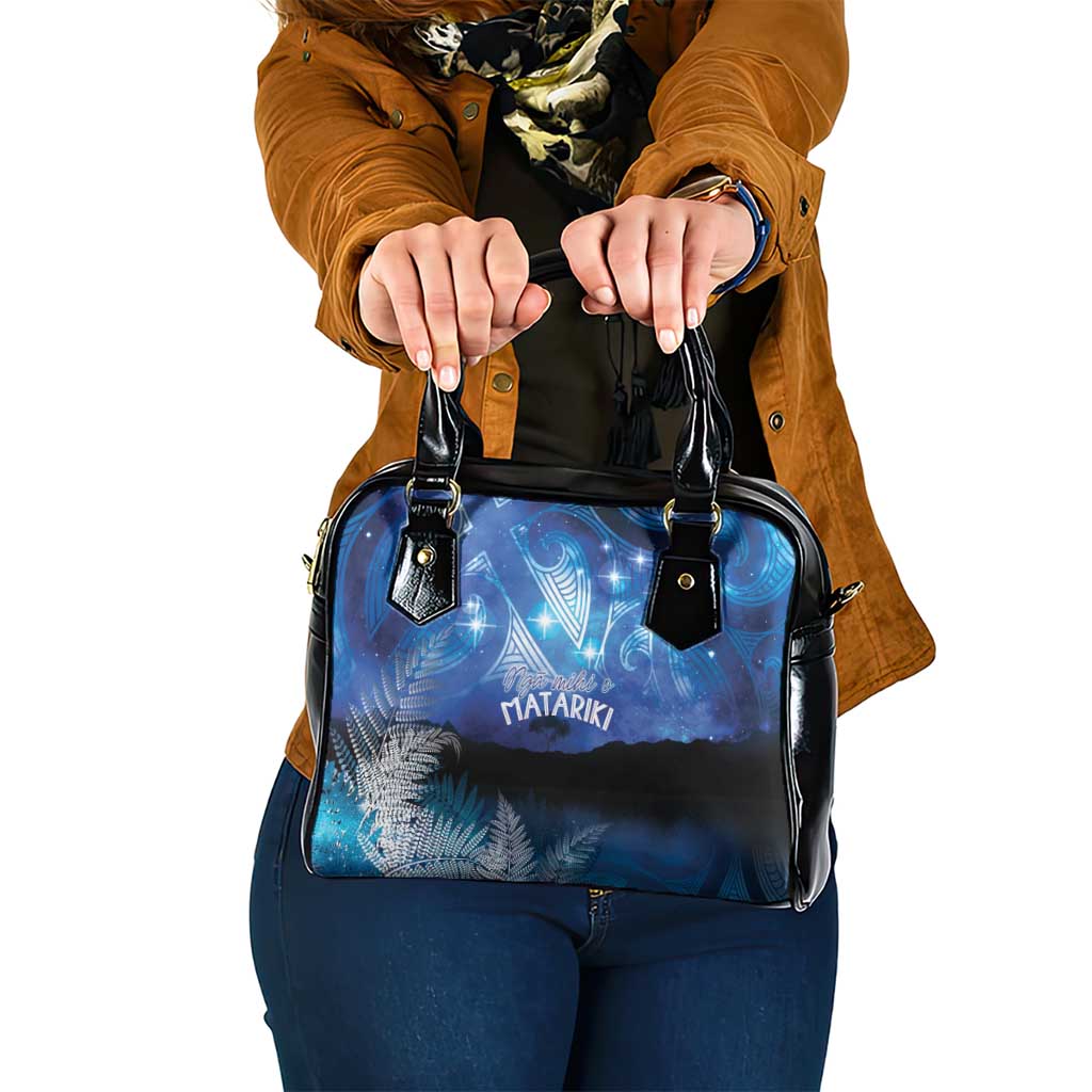 NZ Maori Matariki Scenery Shoulder Handbag Galaxy Sky LT7 One Size Galaxy - Polynesian Pride