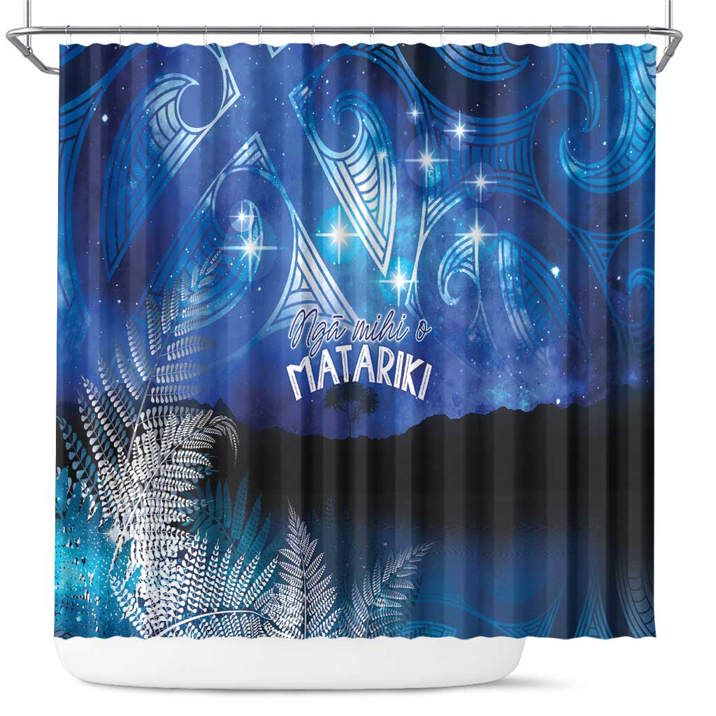 NZ Maori Matariki Scenery Shower Curtain Galaxy Sky LT7 Galaxy - Polynesian Pride