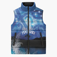 NZ Maori Matariki Scenery Sleeveless Puffer Jacket Galaxy Sky LT7 Unisex Galaxy - Polynesian Pride