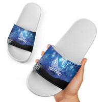 NZ Maori Matariki Scenery Slide Sandals Galaxy Sky LT7 - Polynesian Pride