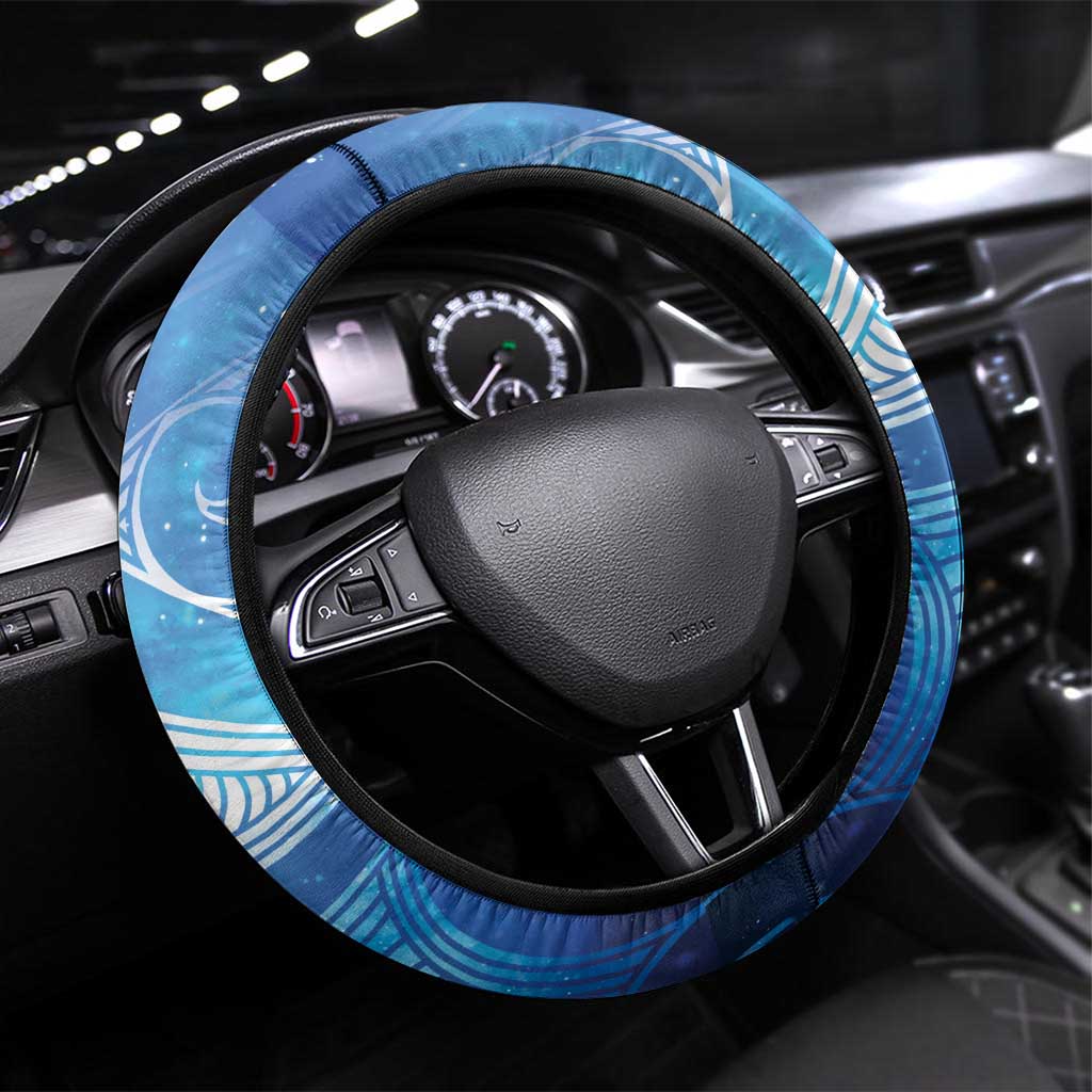 NZ Maori Matariki Scenery Steering Wheel Cover Galaxy Sky