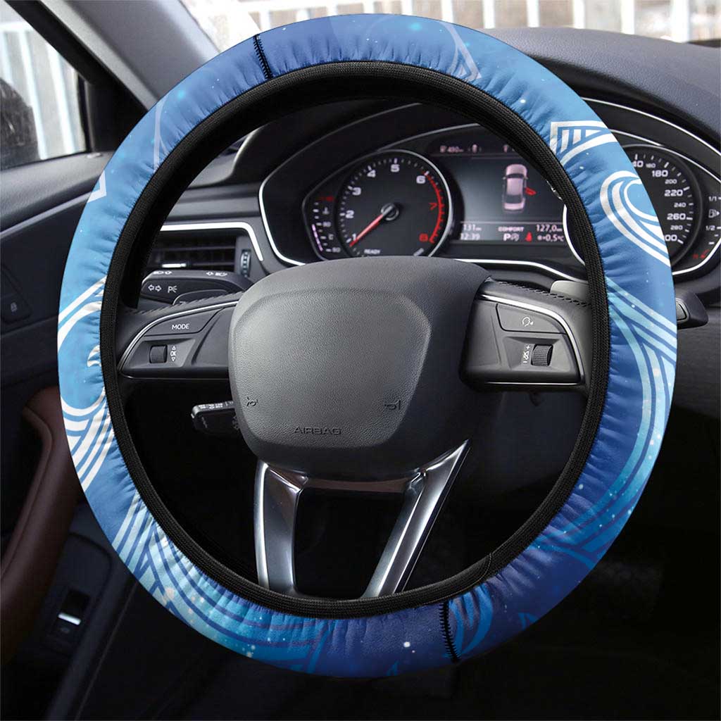 NZ Maori Matariki Scenery Steering Wheel Cover Galaxy Sky