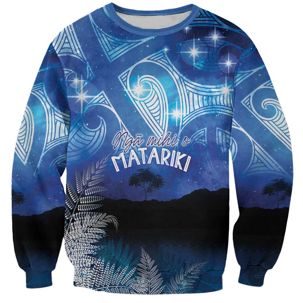 NZ Maori Matariki Scenery Sweatshirt Galaxy Sky LT7 Unisex Galaxy - Polynesian Pride