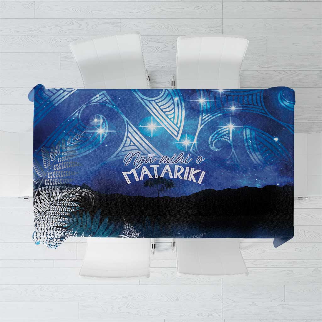 NZ Maori Matariki Scenery Tablecloth Galaxy Sky