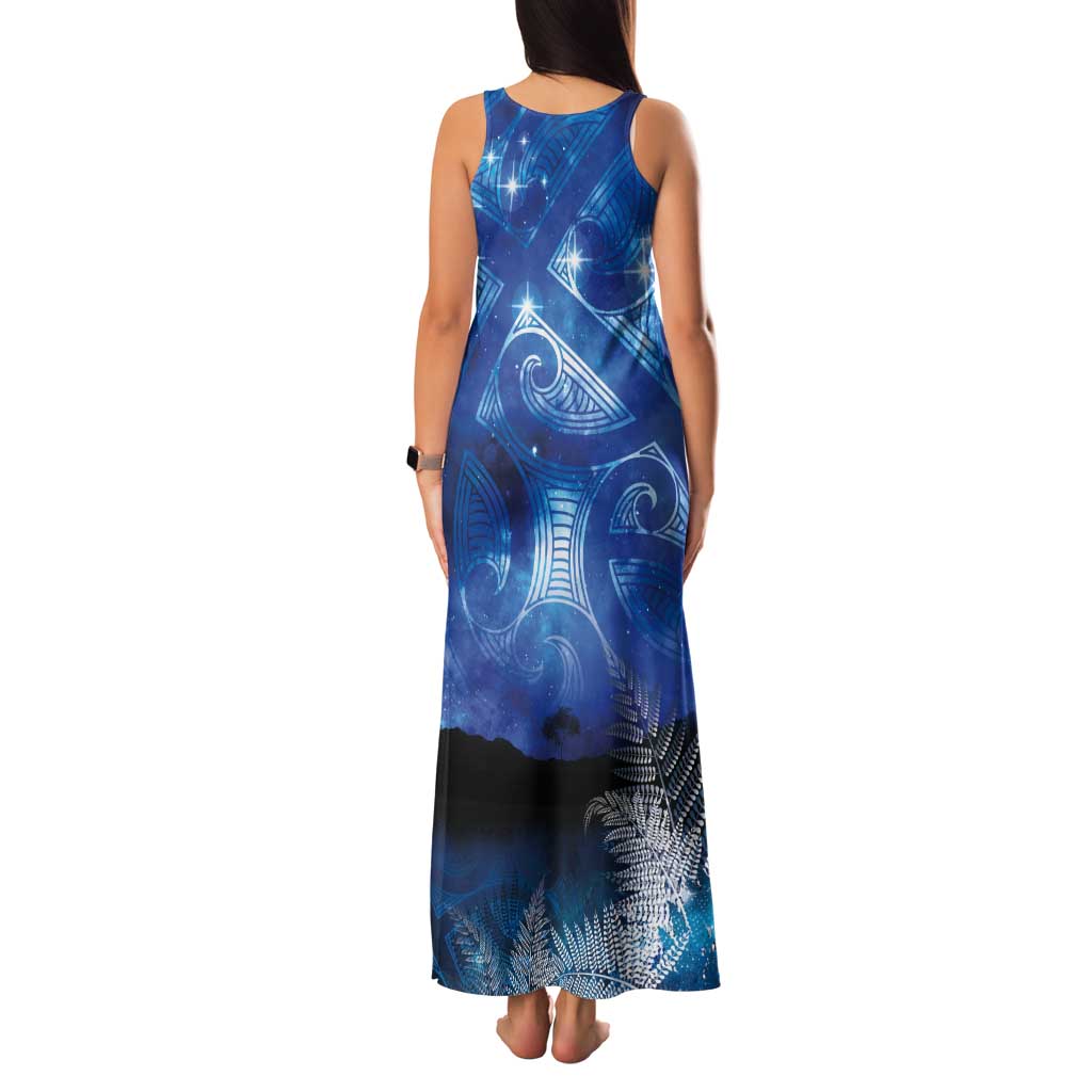NZ Maori Matariki Scenery Tank Maxi Dress Galaxy Sky