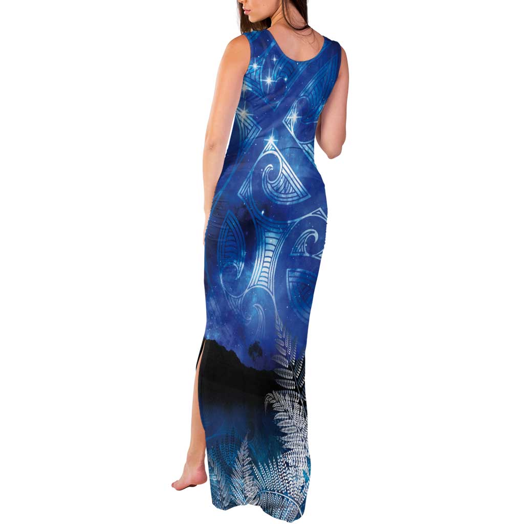 NZ Maori Matariki Scenery Tank Maxi Dress Galaxy Sky