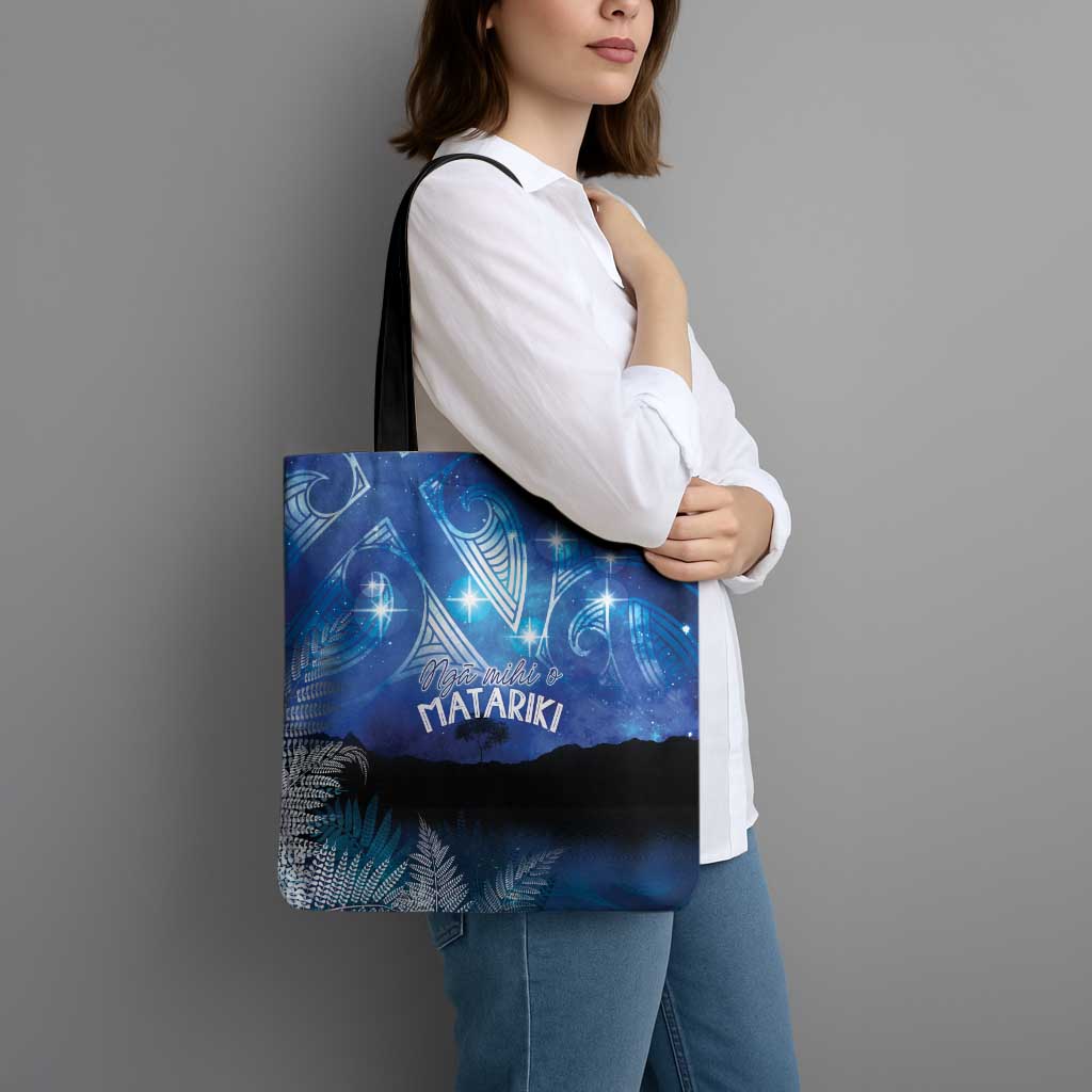 NZ Maori Matariki Scenery Tote Bag Galaxy Sky LT7 - Polynesian Pride