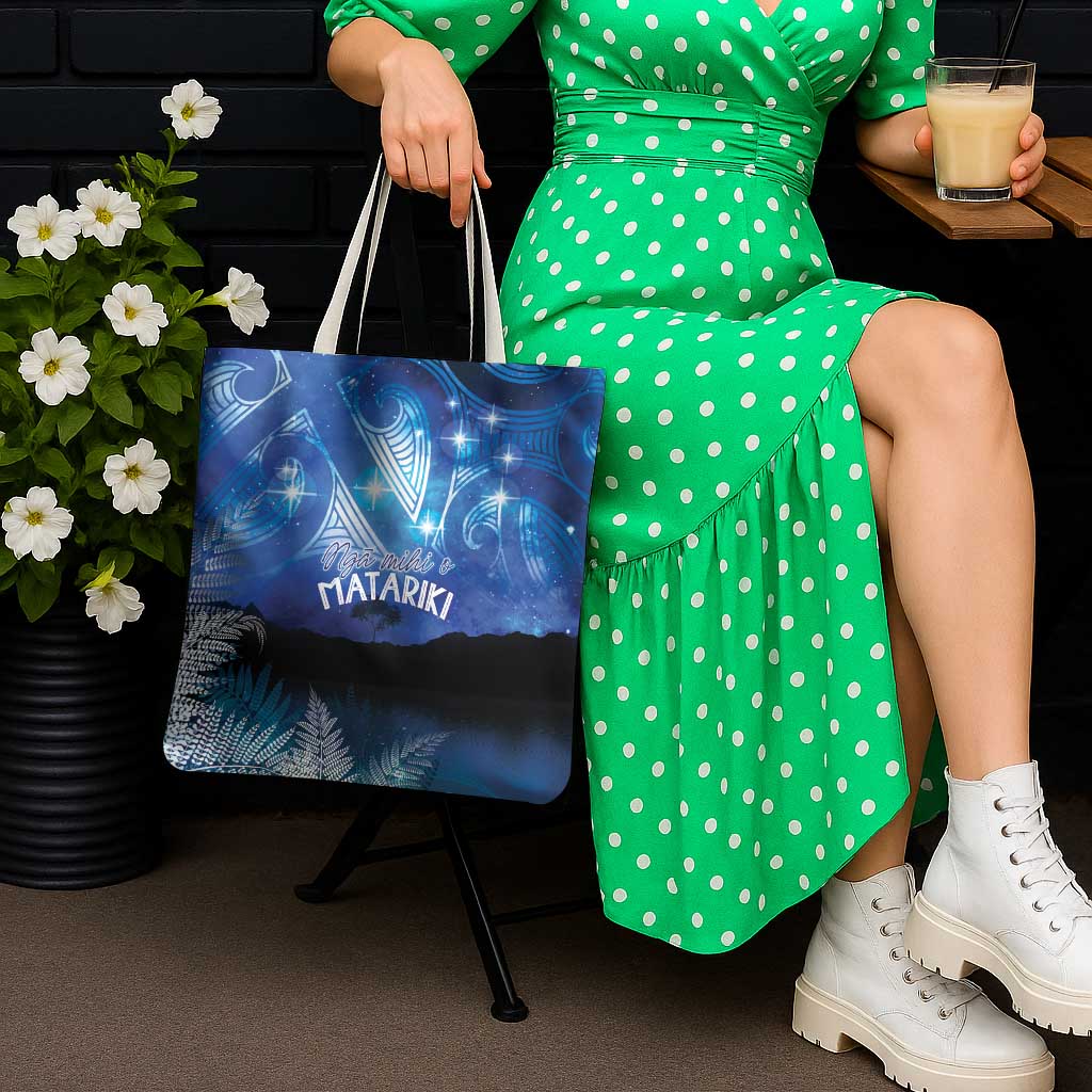 NZ Maori Matariki Scenery Tote Bag Galaxy Sky LT7 - Polynesian Pride