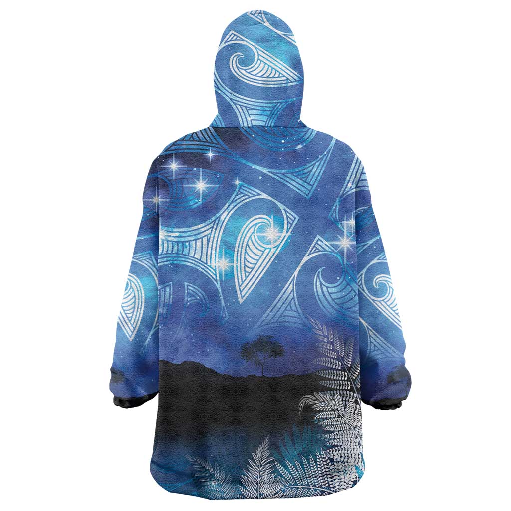 NZ Maori Matariki Scenery Wearable Blanket Hoodie Galaxy Sky LT7 - Polynesian Pride