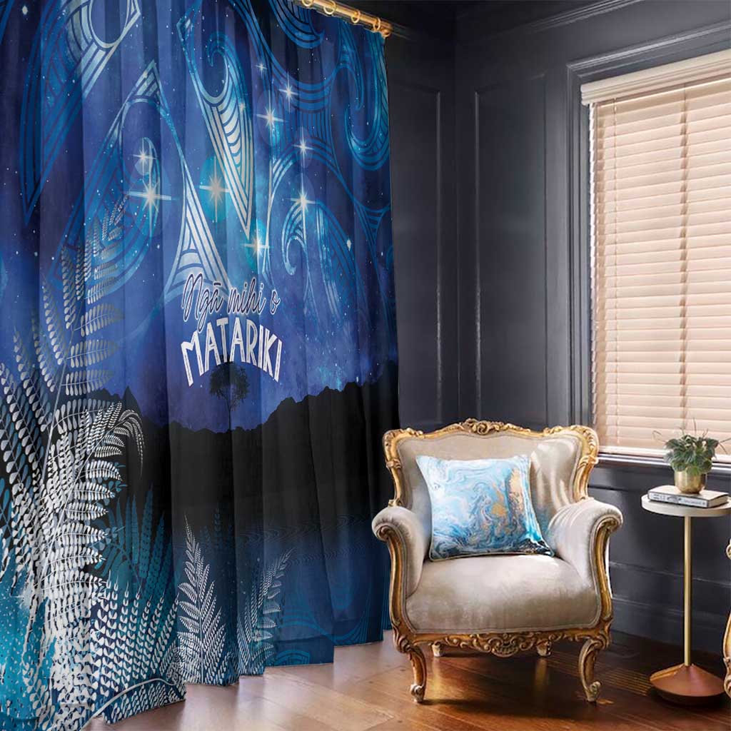 NZ Maori Matariki Scenery Window Curtain Galaxy Sky LT7 - Polynesian Pride