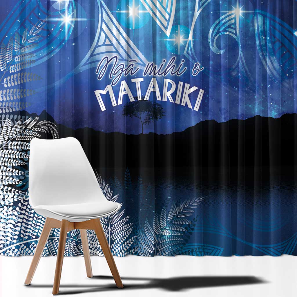 NZ Maori Matariki Scenery Window Curtain Galaxy Sky LT7 - Polynesian Pride