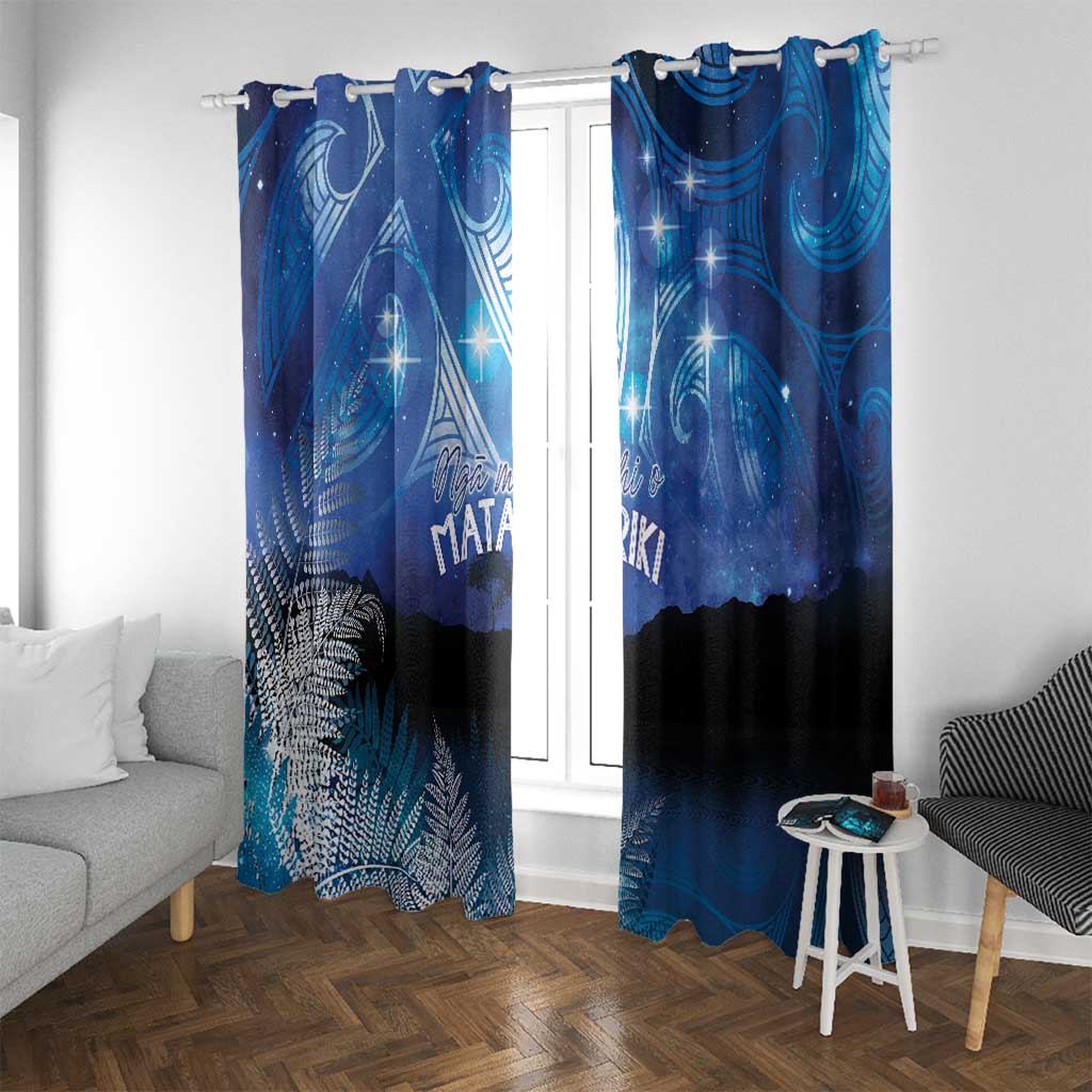 NZ Maori Matariki Scenery Window Curtain Galaxy Sky LT7 With Grommets Galaxy - Polynesian Pride
