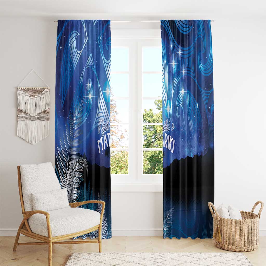 NZ Maori Matariki Scenery Window Curtain Galaxy Sky LT7 - Polynesian Pride