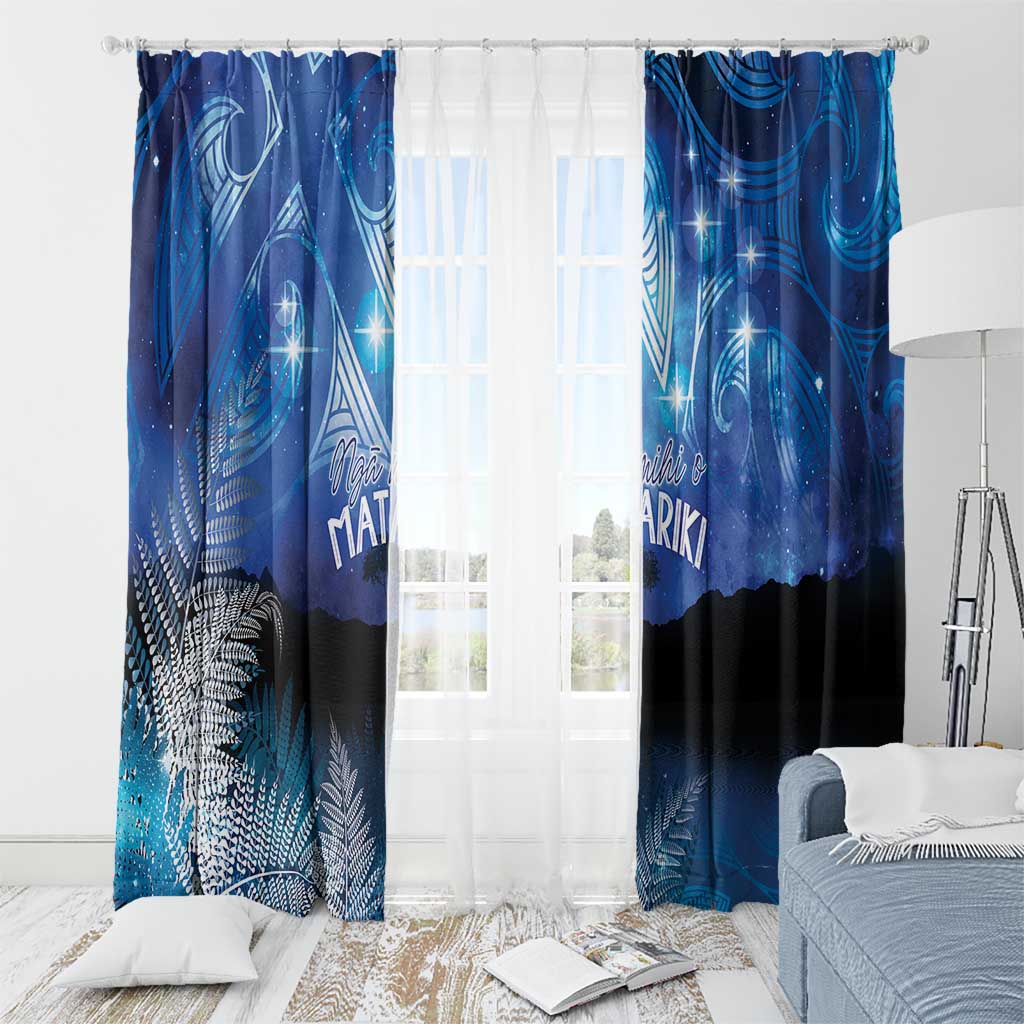 NZ Maori Matariki Scenery Window Curtain Galaxy Sky LT7 - Polynesian Pride