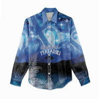 NZ Maori Matariki Scenery Women Casual Shirt Galaxy Sky LT7 - Polynesian Pride