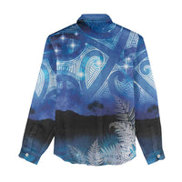 NZ Maori Matariki Scenery Women Casual Shirt Galaxy Sky LT7 - Polynesian Pride