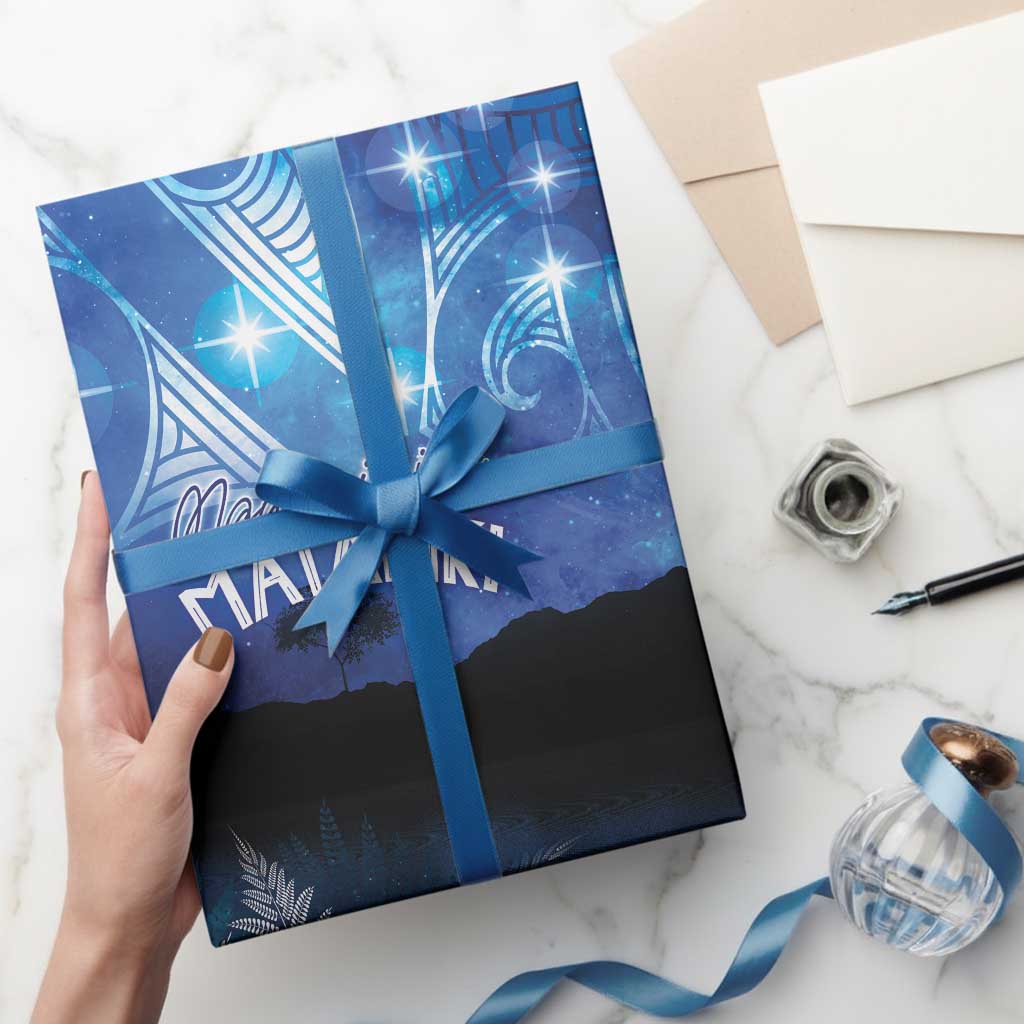 NZ Maori Matariki Scenery Wrapping Paper Galaxy Sky LT7 - Polynesian Pride