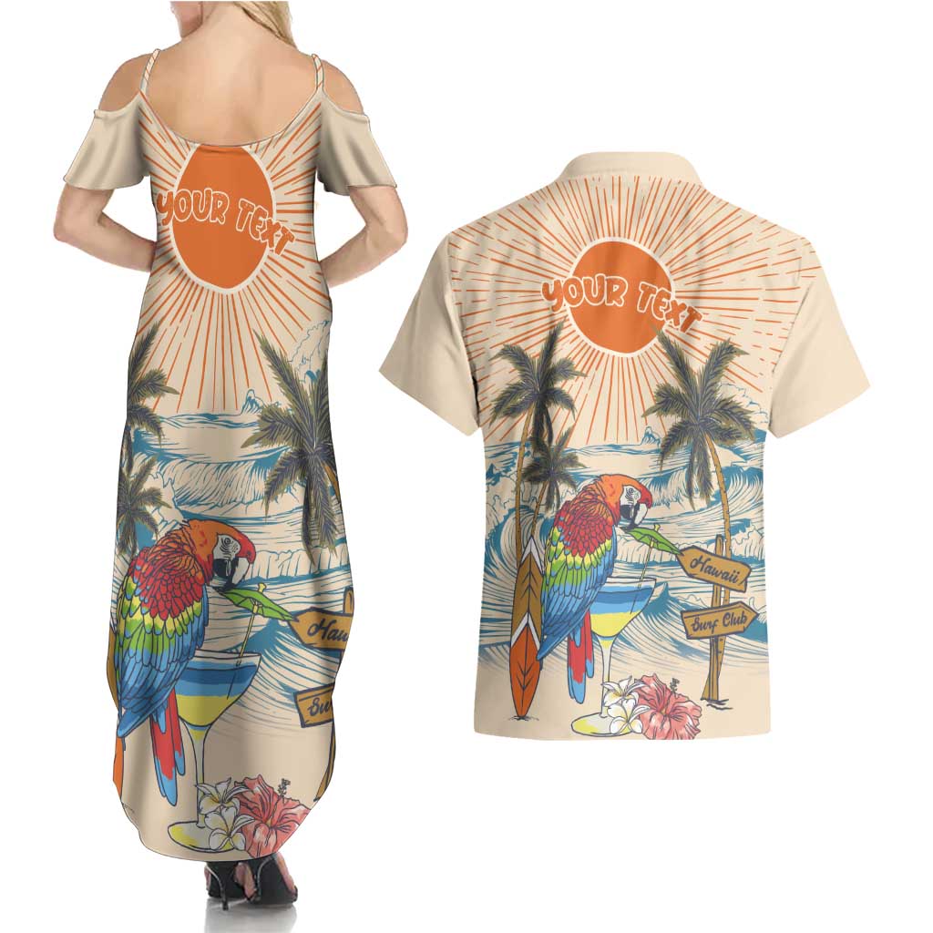 Personalized Christmas In July - Hawaii Retro Couples Matching Summer Maxi Dress and Hawaiian Shirt Lost In Parrot-dise LT7 - Polynesian Pride