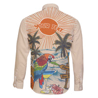 Personalized Christmas In July - Hawaii Retro Family Matching Puletasi and Hawaiian Shirt Lost In Parrot-dise