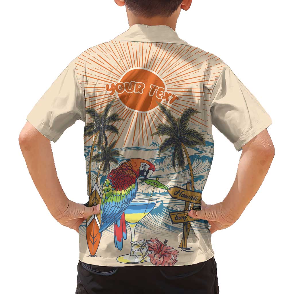 Personalized Christmas In July - Hawaii Retro Kid Hawaiian Shirt Lost In Parrot-dise LT7 - Polynesian Pride