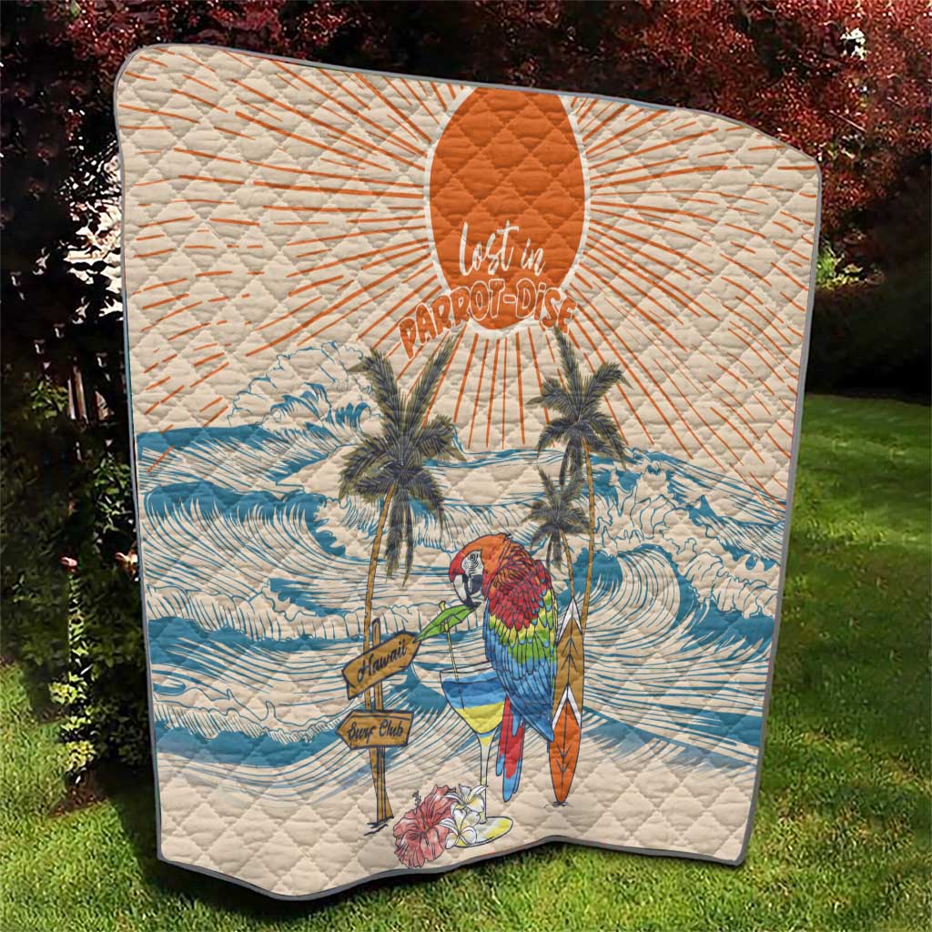 Christmas In July - Hawaii Retro Quilt Lost In Parrot-dise